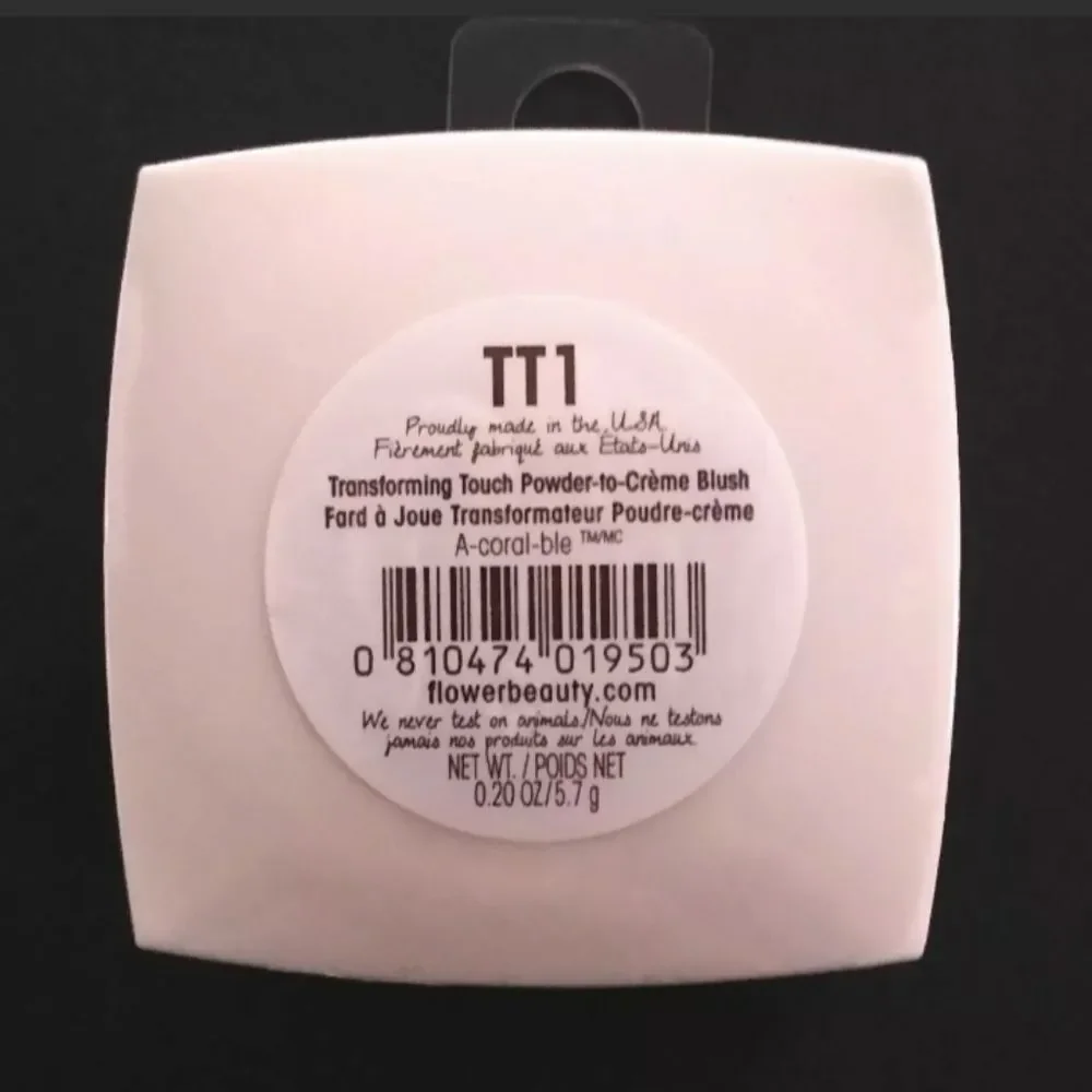 Flower Beauty Transforming POWDER-TO-CREAM Blush TT1 A-Coral-Ble Drew Barrymore
